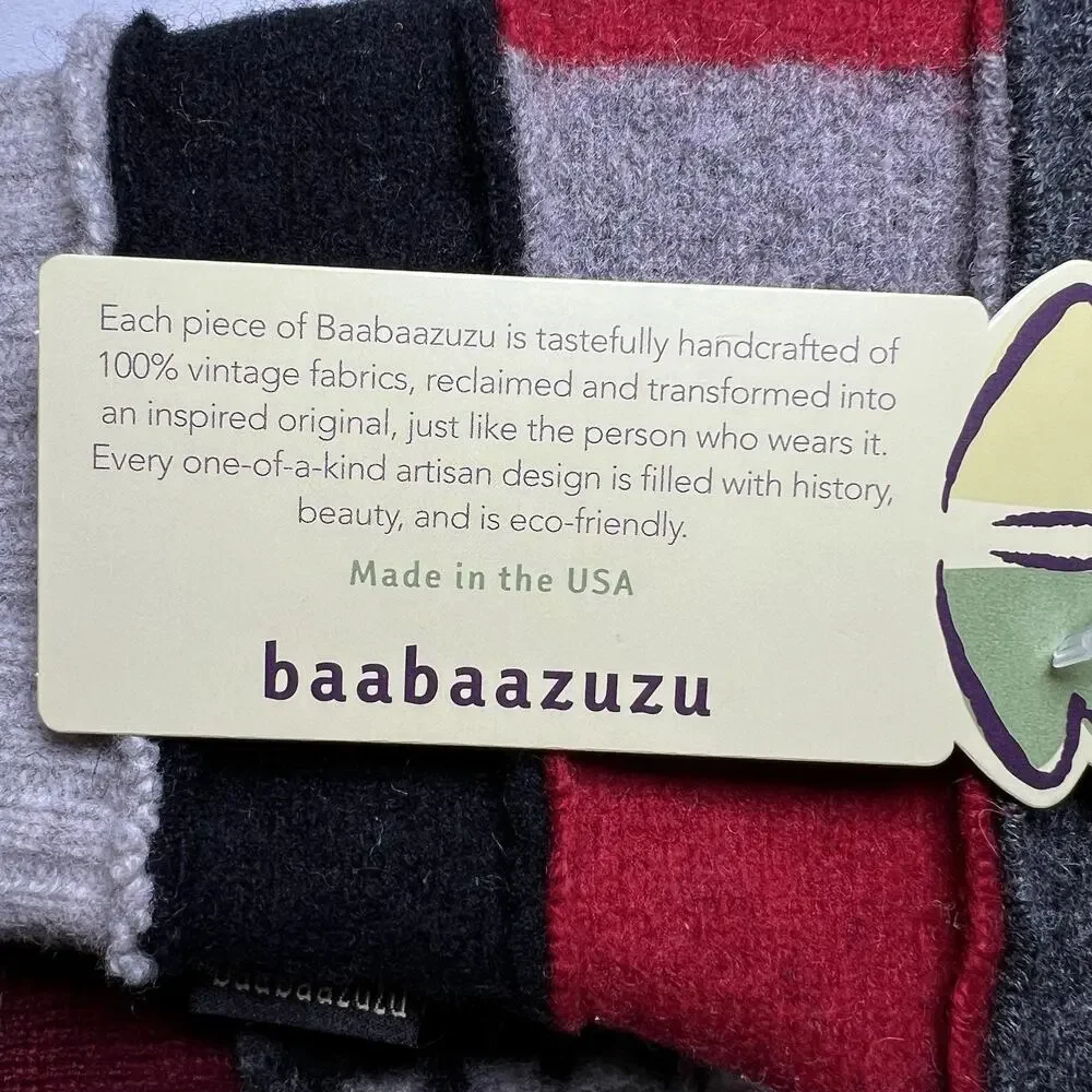 Baabaazuu One Of A Kind Fingerless Gloves New With Tags Boho Eco Chic‎ Recycle